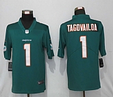 Nike Miami Dolphins 1 Tagovailoa Green Vapor Untouchable Limited Jersey,baseball caps,new era cap wholesale,wholesale hats